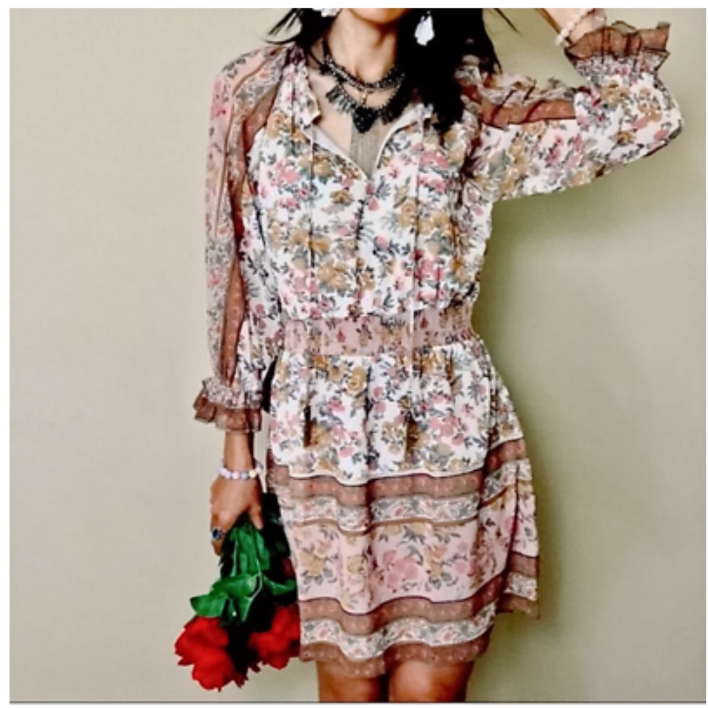 3 For 25 Anthropologie Love The Label Euphoria Floral Boho Women’s Dress Small